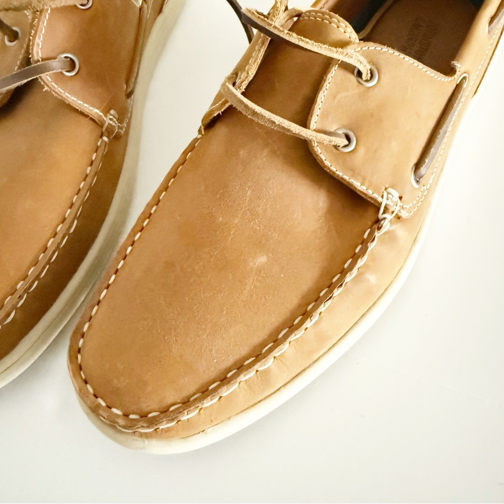 Johnston & Murphy Men's Leather Boat Shoes Size 10.5 - Picture 5 of 10